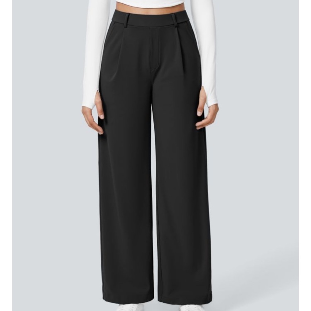 HALARA Black Wide-Leg Women's Pants